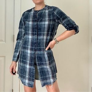 Jane & Delancey Plaid Long Sleeve Tunic